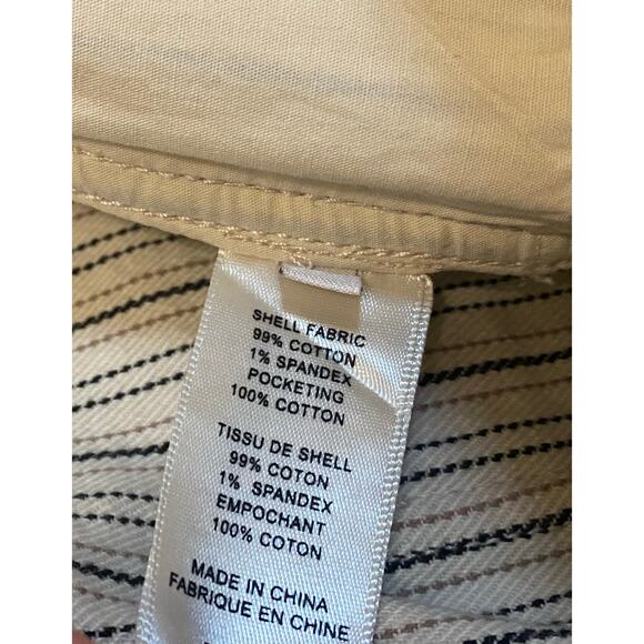 Rebecca Taylor Striped Jeans US 2 Cream Wide Leg Twill Pants Boho Preppy Coastal - Picture 13 of 16